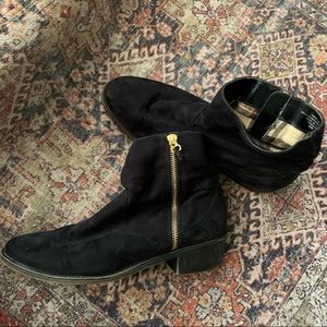 Diba black suede ankle boot